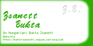 zsanett bukta business card